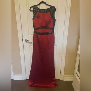Red Satin Gown